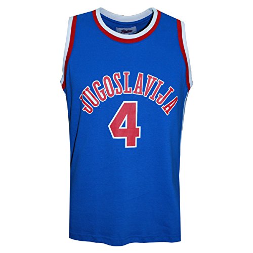 Retro League Yugoslavia 1986 Basketball Shirt (Small) Royal