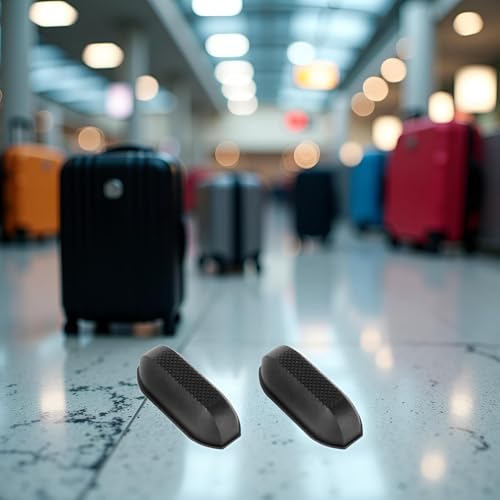 Image of 1Pair Black Replacement Plastic Stud Luggage Feet Pads Baggage Replacement Stud Foot Black Feet Pads Baggage Stud Foot for Luggage Bags Suitcase Stand Feet for All Suitcase Luggage and Travel Gear