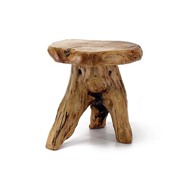 WELLAND-Tree-Stump-Stool-Live-Edge-Natural-Edge-Side-Table-Plant-Stand-Nightstand-Mushroom-Stool-14-Tall