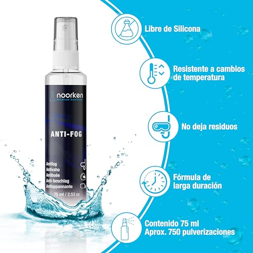 4x Pack (75ml) - Spray Antivaho Gafas Buceo - Liquido Antivaho Gafas y Máscara de Buceo - Acción Rápida, Eficaz y Duradera contra el Empañamiento Funciona en vidrios y plásticos. Fabricado en España - imagen 3