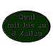 Produktbild Aufnäher Oval - Ovaler Aufnäher mit deinem eigenem Text - verschieden Größen (ca.12x8cm)
