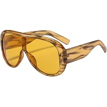 Shiratori Oversized Large-Frame Sunglasses for Women ,Trendy, UV400 Protection, Retro Chunky Sunglasses