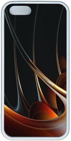 3D Abstract Designs TPU Silicone Rubber iPhone 5 and iPhone 5S Case Cover - Whit