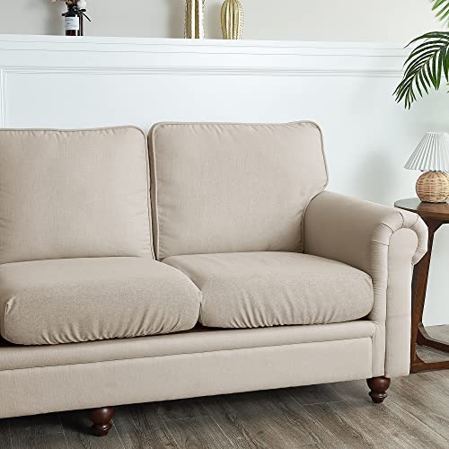 Stangh Linen Couch Cushion Covers - Sofa Protector Removeable Replacement Covers, Durable Anti Slip Non-Sticky Slipcovers With Bottom Velcro Tiebacks For Love Seats thumb #1