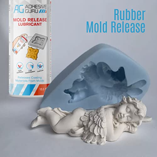 Adhesive Guru Silicone Mold Release Aerosol Spray (13.5 Fl Oz) Lubricant Agent For Epoxy Resin Molds (1 Pack) #TOP7