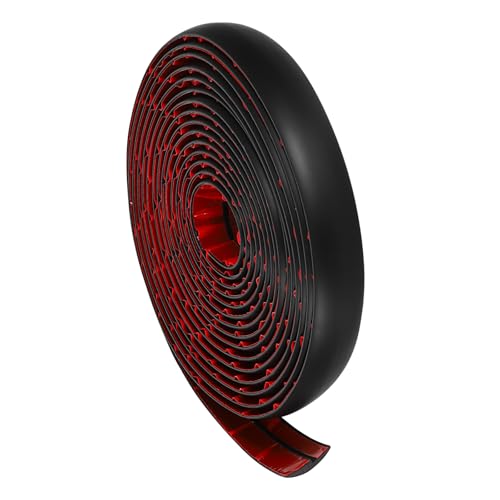 QUARKZMAN Striscia di Transizione Pavimento 20piedi Autoadesiva per Tappeti, Profilo di Finitura per Transizione Pavimento in Pvc da 6.1 Metri, per Altezza Inferiore a 3mm, Nero