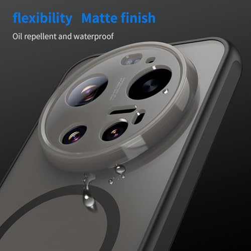 Image of Compatible with Xiaomi 17 Ultra Case Cover,Compatible with MagSafe,Anti-Fall,Compatible with Xiaomi 17 Ultra 5G 25128PNA1C Cell Protective Phone Case Black
