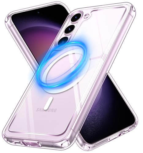 ivoler Klar Magnetisch Hülle für Samsung Galaxy S23+ 5G / S23 Plus 5G, [Kompatibel mit MagSafe] [Nie Vergilbung] [Militä...