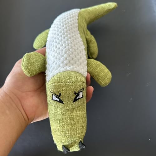 Brinquedo Mordedor Pet de Pelúcia Com Apito - Formato Jacaré - Para Cães - Resistente