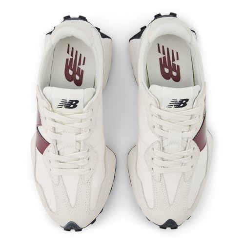 New Balance New Balance Women's 327 Sneaker, Sea Salt/Monarch Burgundy, 11.5