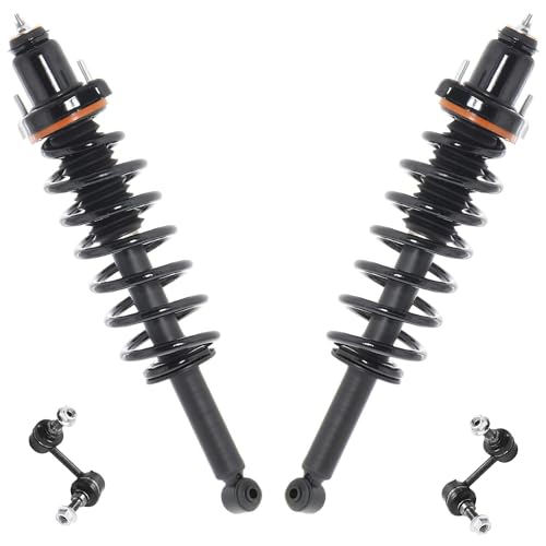 Detroit Axle - AWD Rear Struts Sway Bars for 2009-2010 Dodge Journey 2 Struts with Coil Spring Assembly 2 Sway Bar End Links Replacement Suspension Kit