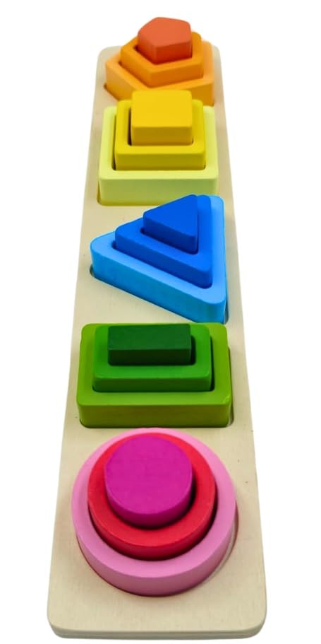 Babbles Wooden Montessori Sorting, Stacking, Nesting Toy for 1 2 3 Years Old Toddlers Boys & Girls (B0CY9MR1VG) Amazon Price History, Amazon Price Tracker