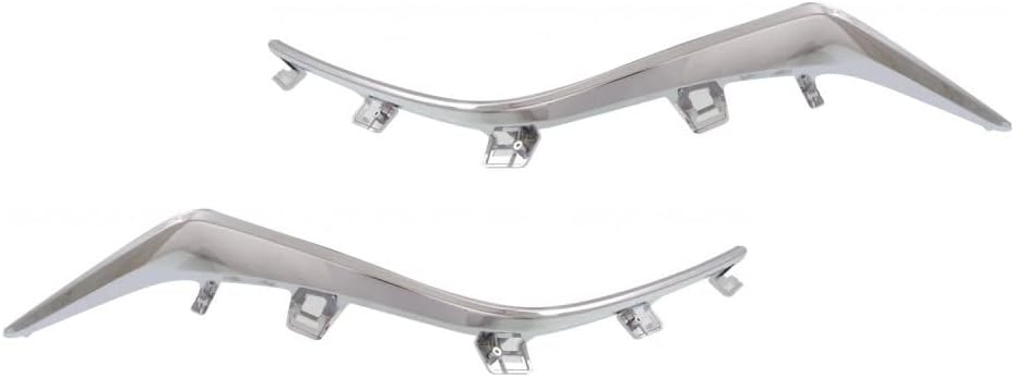 For Mazda 3 2014 2015 2016 Grille Molding Driver and Passenger Side | Pair | Lower | ABS Plastic | Chrome | Hatchback/Sedan | Replacement For MA1214105, MA1215105 | BHN1507J1A, BHN1507K1A