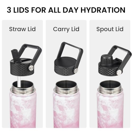 Image of Konokyo 22 oz Insulated Stainless Steel Water Bottle with Straw Lid