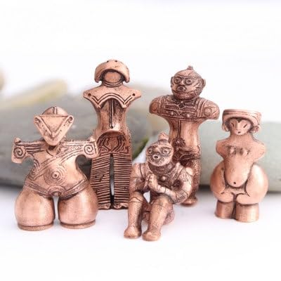 (縄文アクセサリーDo_goods)純銅製 国宝土偶5体ミニオブジェ 659-924