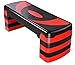 MAXSTRENGTH Stepper d'aérobic à 5 niveaux réglables – Idéal pour la maison, la gym, le fitness, le cardio, le yoga (rouge)