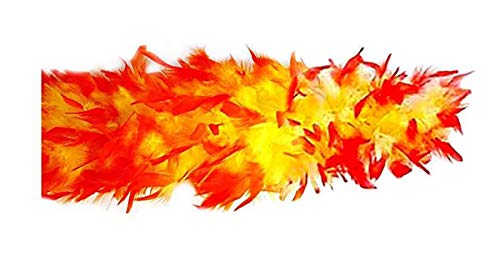 Costume Adventure WEB-BWCH70 YLW/RED Yellow And Red Feather Boa Red And Yellow Boa Yellow Red Boa 70 Weight Feather Boa 6 Foot Long thumb #2