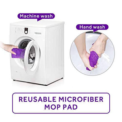 Image of 16.5 inch Microfiber Mop Pads Refills, 3 Pack Reusable Replacement Heads | reusable wet mop refills, machine washable for 14-16 inch spray mops, hardwood floors, dust cleaning & scrubbing