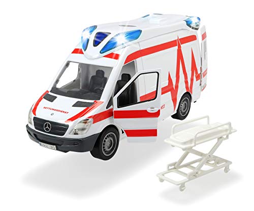 Dickie Toys 203716011 Ambulance Van Ambulance avec Toit Amovible Échelle 1:18 34 cm