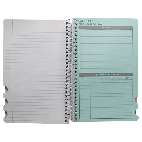 Hilroy 5-Subject Coil Notebook, 6" x 9.5", Wide Ruled, 300 Pages/150 Sheets, 1 Notebook, Colour May Vary (13402) image 3