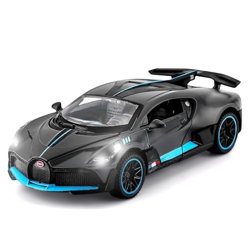 Image of Toyshine 1:32 Scale Die Super Fast Racing Model Car with Music and Lights Along with Pull Back Function Opening Doors Feature for Kids Boy Girl 3+, Black