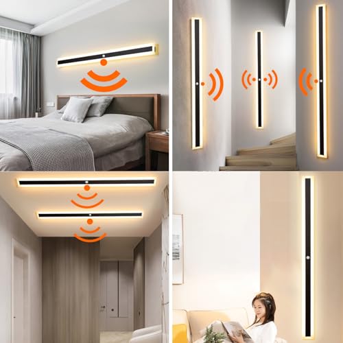 Lámpara de pared moderna de 60cm con sensor para iluminar pasillos oscuros sin interruptor 6