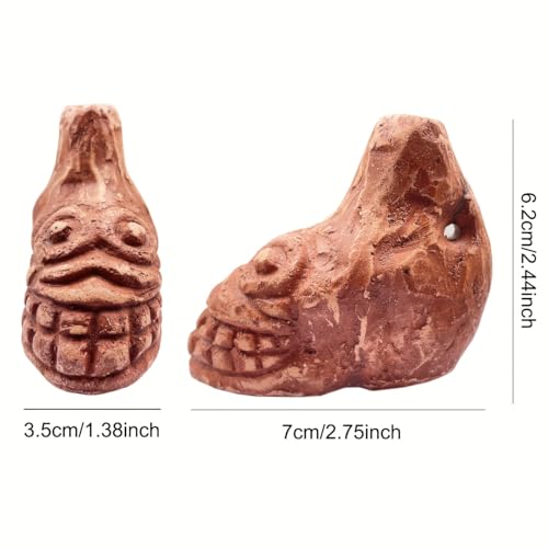 Aztec Death Whistle, Up To125+ Decibels Loud Real Screaming Aztec Death Whistle Loudest Authentic Human Authentic Human Ehecachichtli Sounding Screams War Whistle (Ceramic)