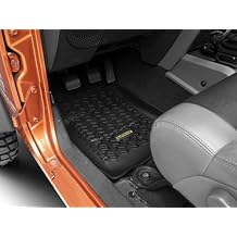 Barricade Off-Road Front Floor Mats in Black Durable Fits Jeep Wrangler JK 2007-2018