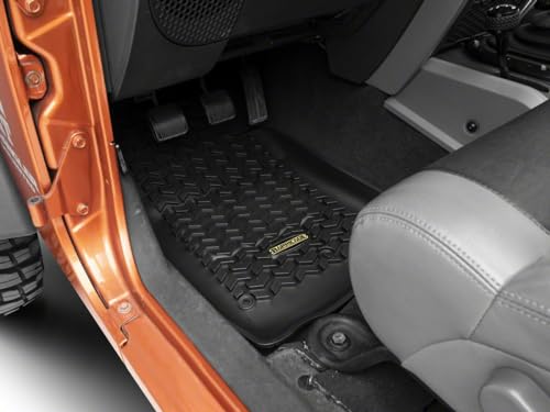 Barricade Off-Road Front Floor Mats in Black Durable Fits Jeep Wrangler JK 2007-2018