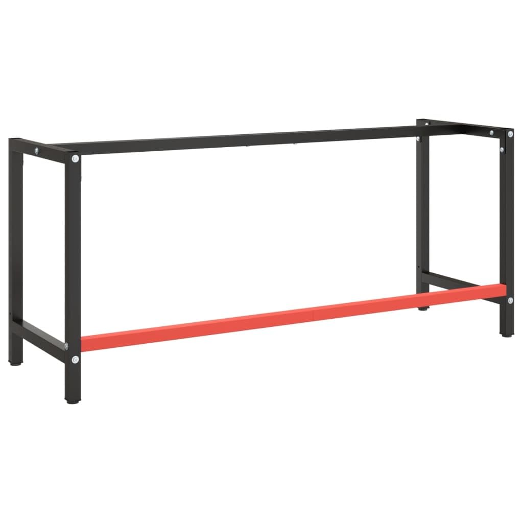 Generic Metalowa Rama Stołu Warsztatowego Czarno-czerwony stół Warsztatowy do Warsztatu Garażowego (80 X 57 X 79 cm) (180 x 57 x 79 cm)