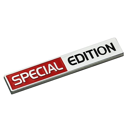 Image of 2Pc Special Edition Emblem 3D Fender Badge Car Truck Sticker Decal Fit for Universal Car Truck SUV (Chrome Red Black)