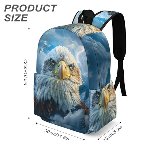 Ea-gles Thunder Funny Backpack Daily Casual Daypack Travel Mini Bag with Adjustable Strap Style-243