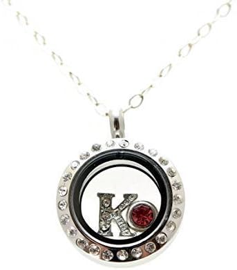 Little Girls Locket Necklace Sterling Silver, Girls Personalized Necklace, Little Girl Birthstone Necklace, Girls Birthday Gifts, Little Girl Floating Charm Birthstone Necklace
