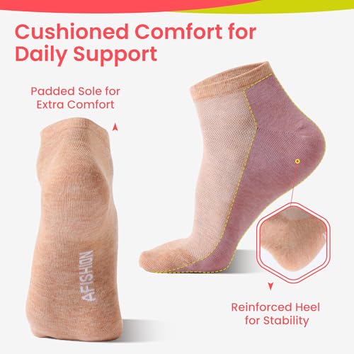 Ankle Socks for Women & Men,Thin Cotton Socks,Anti Odour Running Sock Invisible Liner Soft for Casual & Work 1 Pairs4