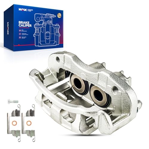 Image of KAX Disc Brake Caliper Assembly with Bracket for 2000-2004 F250 Super Duty, 2000-2004 F-350 Super Duty, 2000-2005 Excursion, Rear Left Driver Side