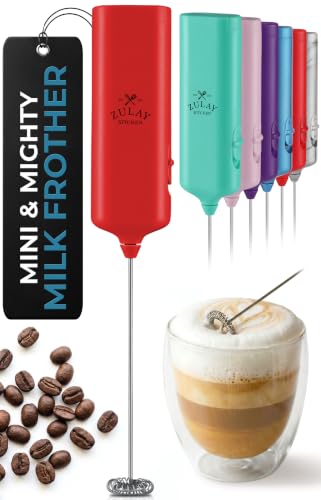 Image of Mini & Mighty Milk Frother Wand - Powerful Handheld Coffee Frother, Battery Operated Drink Mixer - Compact Pocket Size - Detachable Whisk for Latte, Cappuccino, Matcha, Hot Chocolate