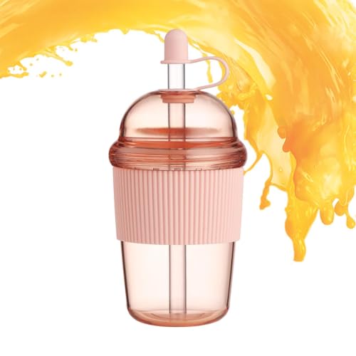 Vaso hermético alimentario con pajita para deporte gimnasio y escuela 2