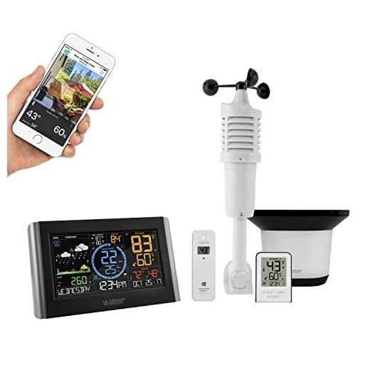 La Crosse Technology V22-WRTH-INT Professional Weather Station, Black/Silver