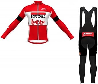 طقم قميص ركوب الدراجات الربيعي Pro Team LOTTO SOUDAL،ملابس ركوب الدراجات الجبلية بأكمام طويلة ورقيقة واقية من الشمس وقابلة للتنفس للرجال