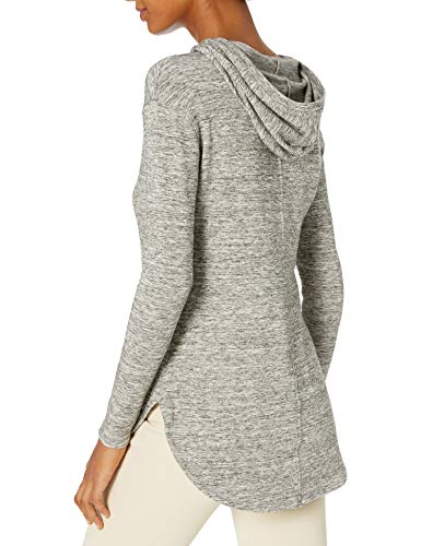 Amazon Brand - Daily Ritual Women's Supersoft Terry Long-Sleeve Hooded Pullover, Heather Grey Spacedye, X-Large