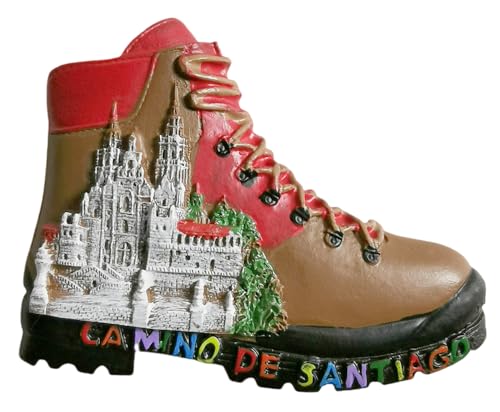 Camino de Santiago España imán para nevera, recuerdo de turismo, decoración 3D, calcomanía magnética para manualidades