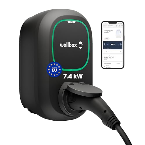Wallbox Pulsar Max Electric Vehicle Charger 7.4kW Type 2 Wi-Fi Bluetooth OCPP IndoorOutdoor Earthing Protection 5 Meter Cable Easy-to-Install Design Black product thumbnail 10