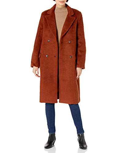 ASTR the label Women's Blair Double Breasted Below The Knee Coat, Warm Cinnamon, S