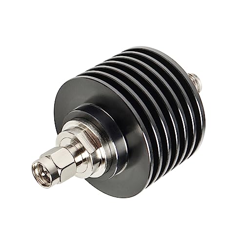 XRDS -RF Atenuador RF coaxial SMA macho para SMA fêmea, atenuador constante de 10W, 10dB