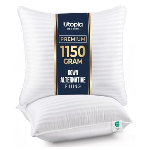Utopia Bedding Bed Pillows for Sleeping European Size (White), Set of 2, Cooling Hotel Quality, for Back, Stomach or Side Sleepers