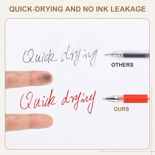Bolígrafos Gel PATIKIL 0.5mm Tinta Roja Pack 24 miniatura 3