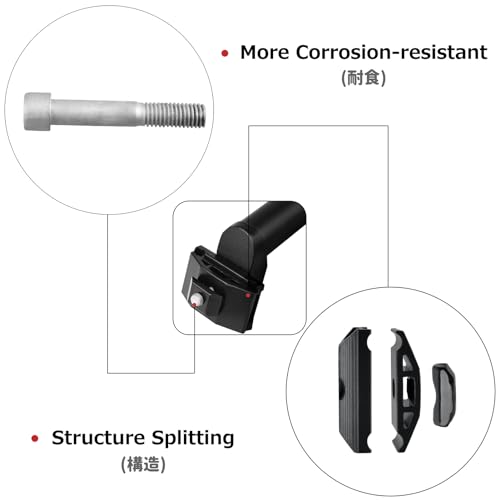 image for Azarxis Bike Seatpost with Clamp, 25.4mm 27.2mm 28.6mm 30.4mm 30.8mm 3