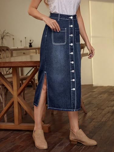 Image of KOTTY Cotton Blend Fit and Flare Skirt