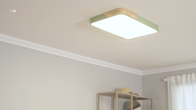 Plafoniera LED LEDKIA Quadrata 30W – CCT Regolabile 2700-6500K – Legno E Metallo – Per Soggiorno E Cucina, Bianco