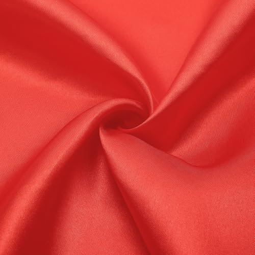 Tissu satiné rouge vif idéal pour réussir vos loisirs créatifs et couture de robes